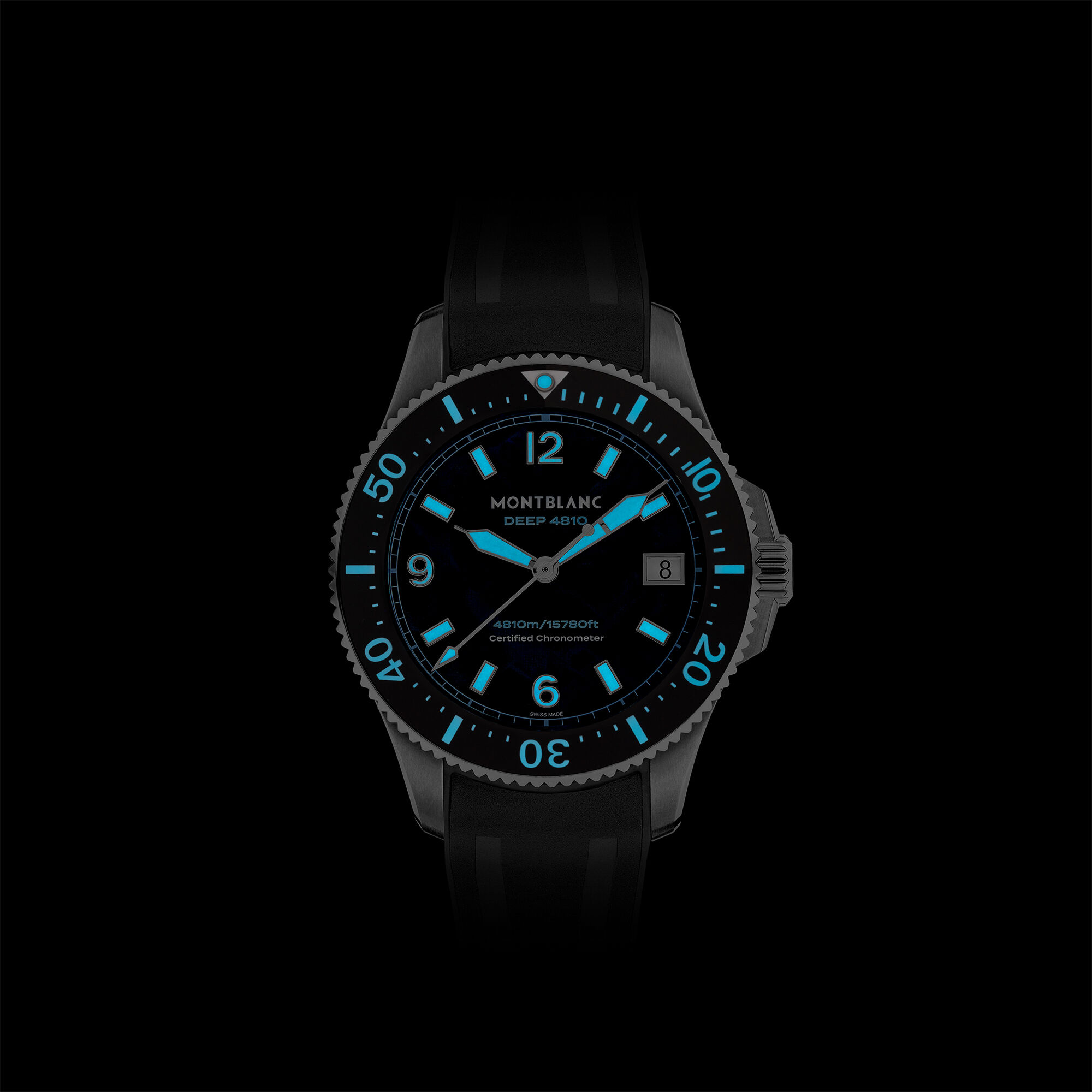 Montblanc 1858 Iced Sea 0 Oxygen Deep Automatic 43 mm Titanium